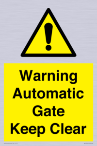 Warning Automatic Gate Keep Clear